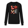 thumbnail image 2 of Itsame Valentine's Sweatshirt Womens Long Sleeve T-Shirts Loose Crew Neck Tops Black Size S, 2 of 7