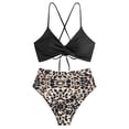 thumbnail image 2 of Bikini ZAFUL Twist, traje de baño con cordones cruzados de cintura alta para mujer, 2 of 5