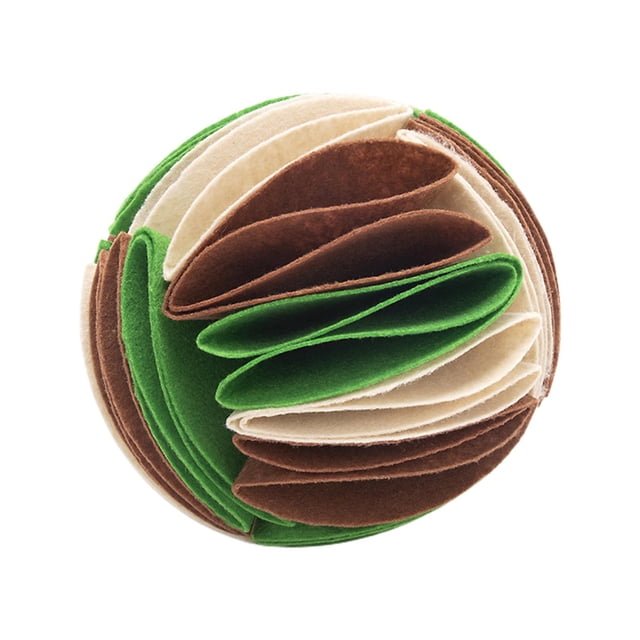 Alimentador de dispensación lenta plegable de moda, juguetes portátiles para entrenamiento de gatos, juguetes para mascotas, juguetes de rompecabezas - verde beis Sunnimix bola de rapé