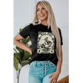 thumbnail image 3 of POGLIP T-Shirt à Manches Courtes Imprimé Motif COWBOY Noir Ouest pour Femmes, 3 of 6