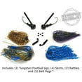 thumbnail image 2 of Harmony Fishing - Tungsten Football Jigs Modular Skirt Kit - 2 Jigs, 4 Skirts, 2 Rattles, 5 Bait Pegs 3/4 oz, 2 of 7