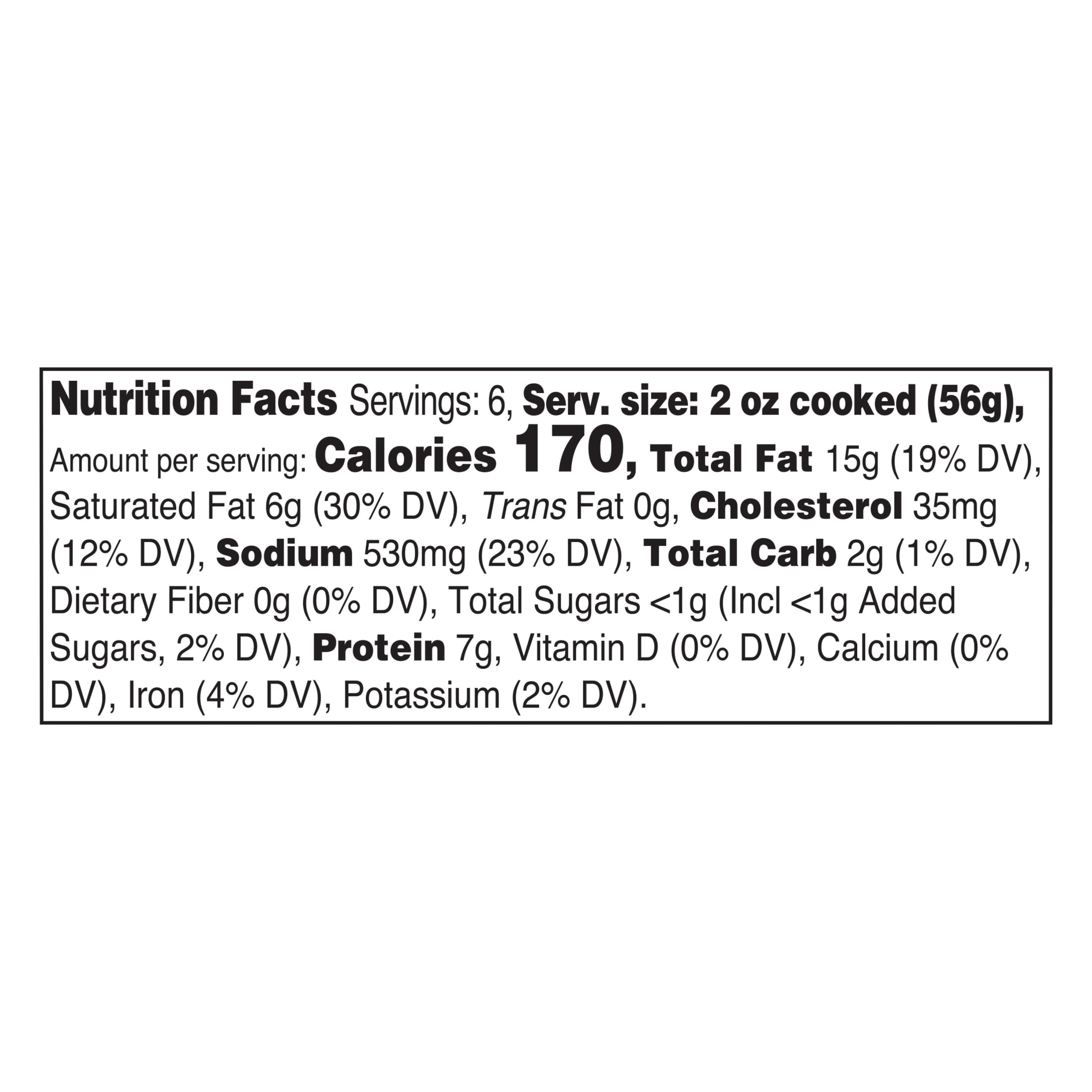 Johnsonville Smoked Beef Rope Sausage 12oz Package