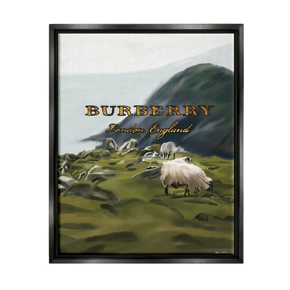 Stupell Industries Glam Brand Landscape Nature Painting Black Floater Framed Art Print Wall Art, 17 x 21