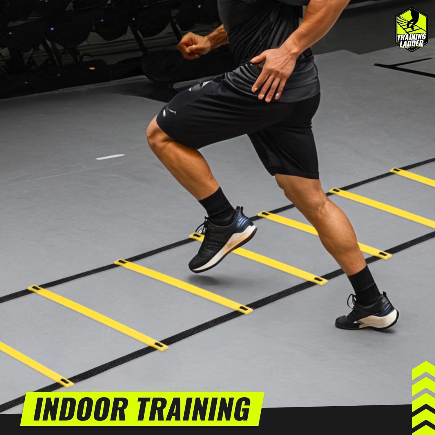 Agility Ladder Speed Ladder Training Ladder for Soccer, Speed, Football Fitness Feet Training Carry Bag Agility Training Equipment 13 rungs, 23 feet ‎Yellow,23 ft