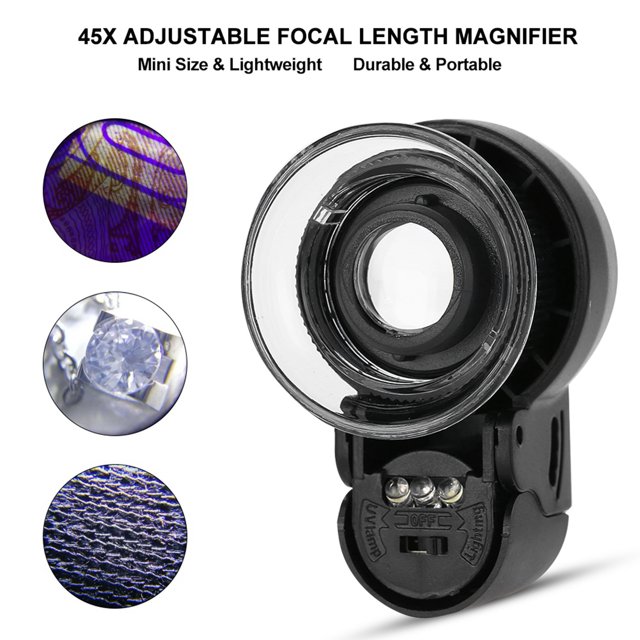 Loupe, loupe de Longueur Focale Réglable Durable, Portable avec Lumière LED pour la Maison, le Bureau