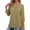 Khaki, variant on purcolt Women 3/4 Length Sleeve Shirts Dressy Casual V Neck Loose Tunic Tops Business Work Blouses