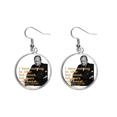 thumbnail image 1 of ill British Prime Minister Motto Ear Dangle Silver Drop Earring Jewelry Woman, 1 of 3