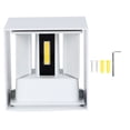 thumbnail image 1 of Lámpara de pared LED cuadrada de aluminio regulable, resistente al agua, 3000-3200 K, para exteriores (blanco, 6 W), 1 of 14