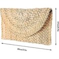 thumbnail image 3 of ZHAOCHENG Bolso de mano de paja para la noche, bolso cruzado de paja, bolsos de playa de verano para mujer, bolso de paja tejido tipo sobre, bolsos de fiesta para fiestas de noche, 3 of 5