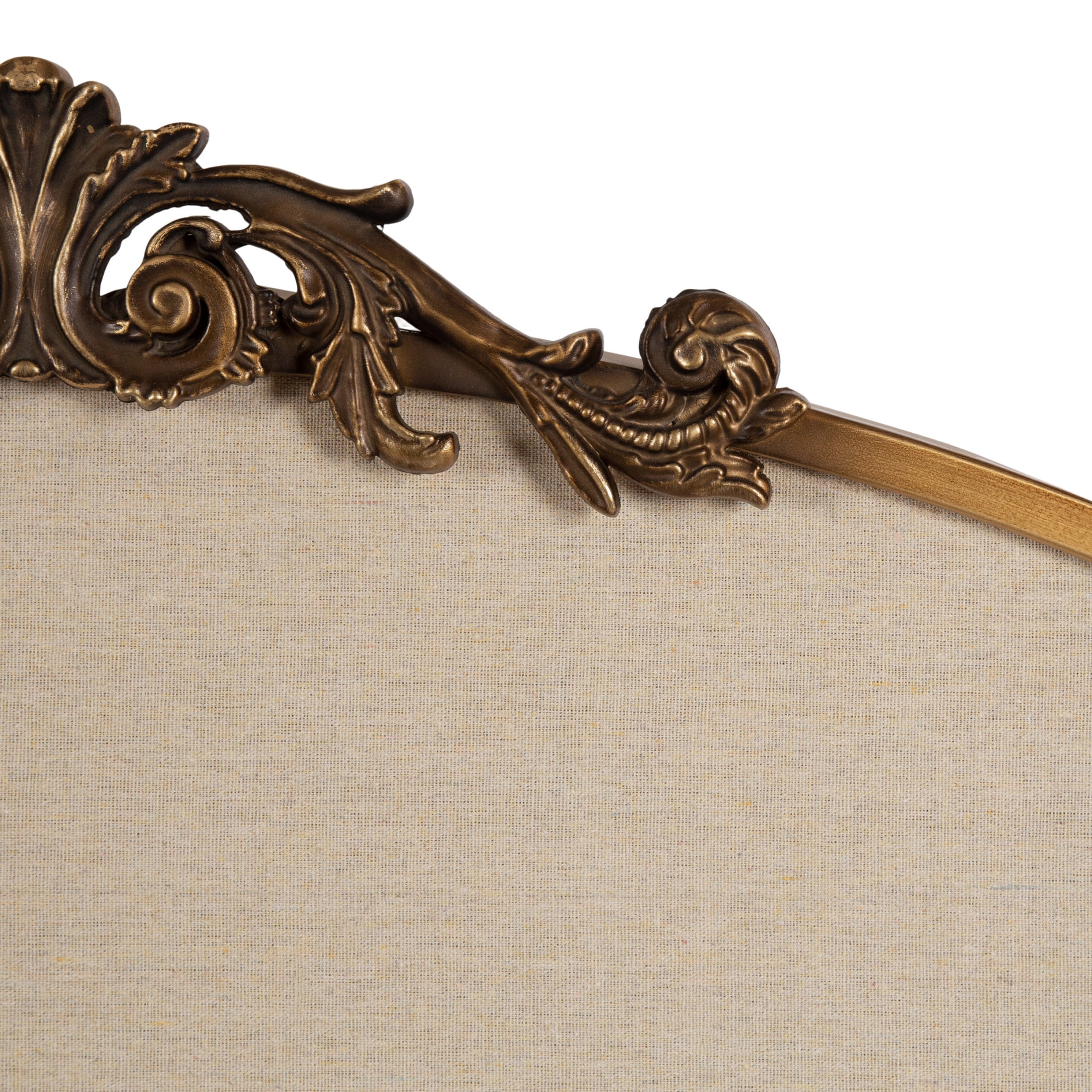 Kate and Laurel Arendahl Wide Decorative Arch Pinboard, 30 x 24, Gold, Framed Arched Ornate Vintage Cork Board for Use as Motivational Vision Board or Wall Organizer