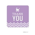 thumbnail image 2 of Lavender Chevron Baby Shower Square Label Stickers, Thank You, 40-Pack, 2 of 3