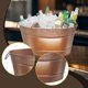 thumbnail image 5 of Cubeta de Hielo de Acero Inoxidable Recipiente Enfriador de Bebidas Barril Metálico con Asas Resistente para Fiestas Y Bares Adecuada para Hogares Res, 5 of 7