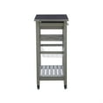 thumbnail image 4 of Linon Natalie Stainless Steel Top Rolling Kitchen Storage Cart in Gray Wood, 4 of 11