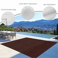 thumbnail image 3 of Solid Brown Outdoor Rug 5x7 Ft - Reversible Patio Rug Outdoor Camping Rugs, Vintage Minimalism Abstract Denim Pattern Washable Indoor Outdoor Area Rugs, Non-Slip Outdoor Carpet Runner for Deck/Porch, 3 of 8