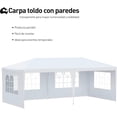 thumbnail image 2 of Toldo con Carpa Bluelander, 3 x 6 Metros, Paredes con Ventanas Laterales, Impermeable, 2 of 7