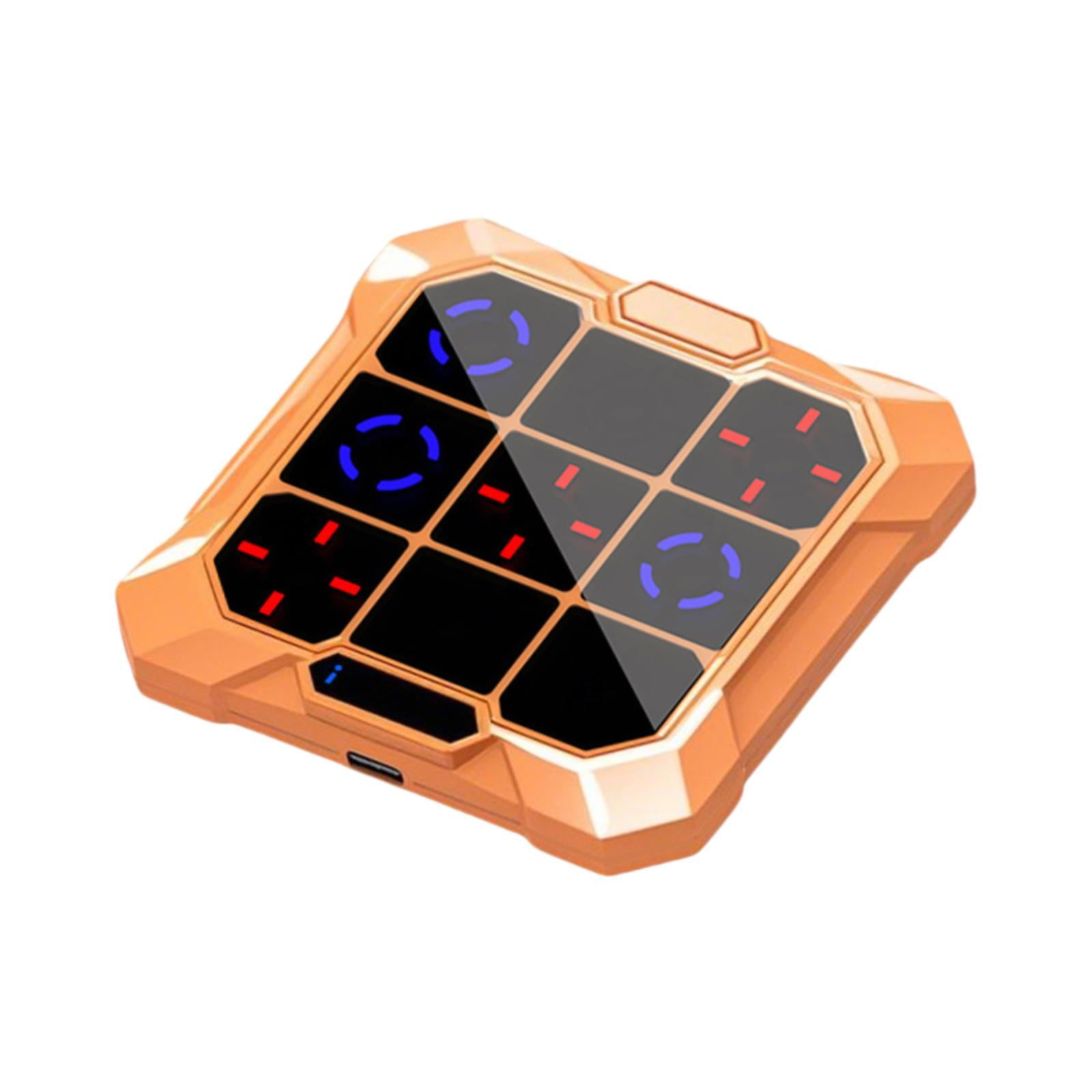 JWQFBC Toe Bolt Game Electronic Gift Road Trips Compact Portable Travel Handheld Puzzle Orange