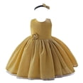 thumbnail image 1 of Lujianch Robe de Concours Florale pour Filles Robe de Fête Robe de Princesse pour Enfants Grande Taille Robes de Vacances pour Adolescentes Taille 4-5 Ans, 1 of 5
