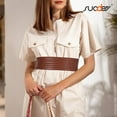thumbnail image 3 of SUOSDEY Women Wide Elastic Belts for Dresses Stretchy Braided Leather Belt, 3 of 8
