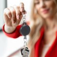 thumbnail image 5 of 4 Pieces Retractable Badge Reel Heavy Duty Retractable Badge Holders with Reel Clip and Extendable Key Ring for ID Name Card Key Keychain Holders, 24 Inches Cord, 5 of 5