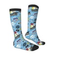 thumbnail image 3 of Picia Women Crew Soft Moisture-wicking Socks Pirate Marine Animals Pattern Design Cotton Socks, One Size fit All, 3 of 9