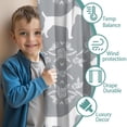 thumbnail image 3 of Blackout Kids Curtains,Terrier Dog Silhouette Dog and Flower Floral Childrens Insulated Curtains Set Of 2,Bedroom Essentials,Toddler Room Decor 52x63in(132x160cm), 3 of 4