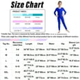 thumbnail image 4 of Runhomal Kid Girls Long Sleeve Round Neck Unitard Catsuit Full Bodysuit Jumpsuit Gymnastics Exercise Royal Blue XXL, 4 of 4