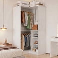 thumbnail image 2 of Homieasy 36'' W Corner Closet System with Hanging Rods, White, 2 of 7