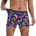 thumbnail image 3 of Men's Boxer Briefs, Paint Butterflies Soft Comfy Mens Underwear Boxer Briefs Breathable With Widen Waist, 3 of 7