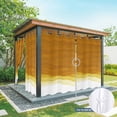 thumbnail image 6 of Outdoor Curtains for Patio Waterproof, Ombre Orange Waves Outdoor Privacy Panels Grommet, Abstract Art Gradient Modern Blackout Outside Curtains for Porch/Cabana/Pergola/Gazebo 54"x95", 1 Panel, 6 of 8