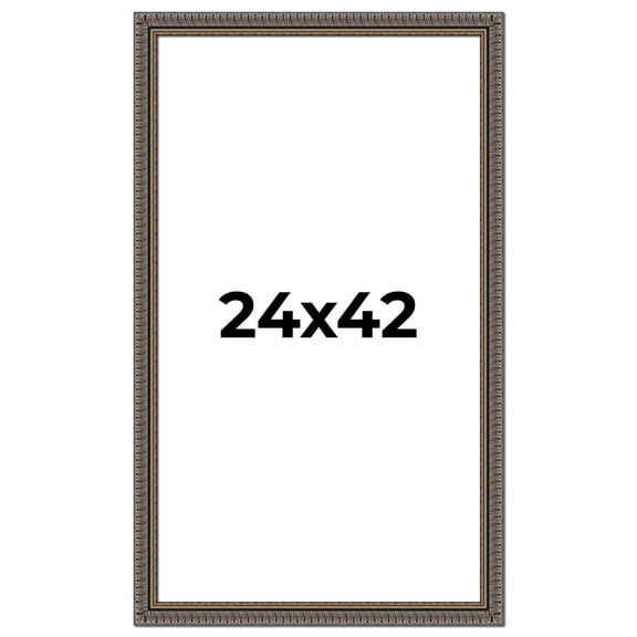 24x42 Frame Black Feather Payton Ornate Solid Wood Picture Frame Width 1.75 Inches | Interior Depth