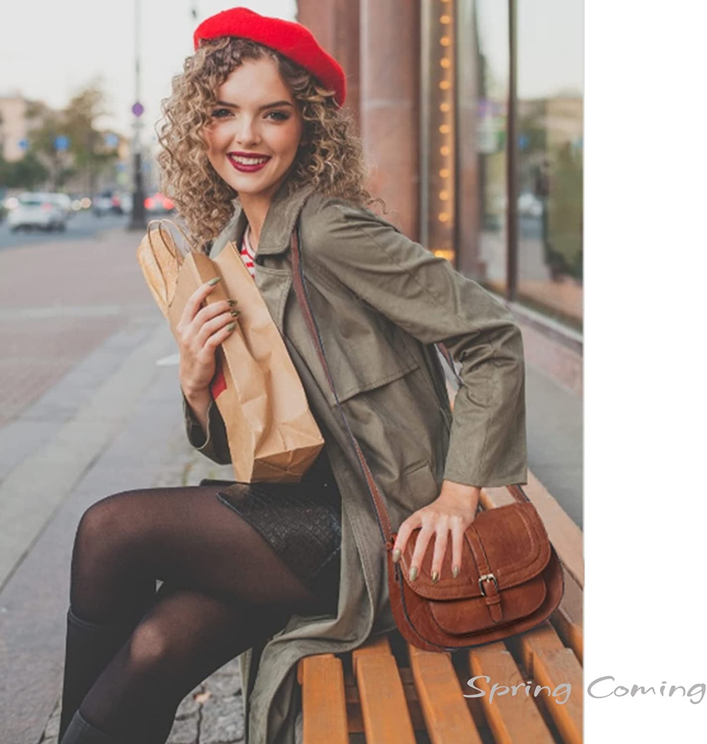Crossbody Bags for Women Small Over the Shoulder Saddle Purses and Boho Cross body Handbags,Vegan Leather