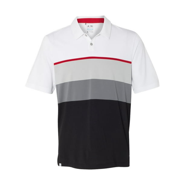 Claraboya morfina impulso Adidas A136 Men's Stripe Sport Shirt -White/Power Red/Stone-XXX-Large -  Walmart.com