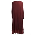 thumbnail image 2 of Robe Décontractée Ample pour Femmes Manches Longues Boho Longue Maxi Robe, 2 of 7