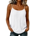 thumbnail image 2 of JOANKDMI Linen Tank Tops for Women Spaghetti Strap Sleeveless Scoop Neck Camisole Summer Casual Loose Fit Beach Vacation Cami T Shirts, 2 of 9
