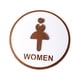 thumbnail image 3 of Letrero de baño acrílico con símbolos para baño, decoración de pared fácil de montar. Mujer, 3 of 9