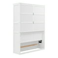 thumbnail image 7 of Kumix Full Size Murphy Bed, Wall Bed with Shelves, Multi-function Murphy Bed for Teens Adults, Wood Bed for Bedroom, Space-Saving, White, 7 of 7