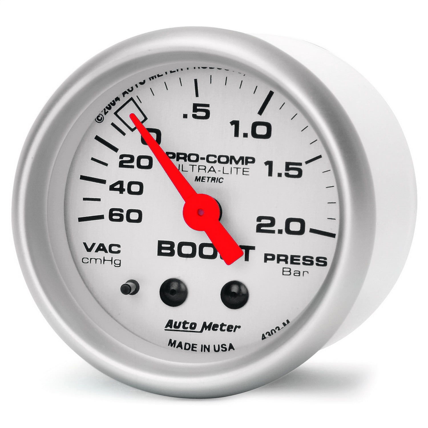 Auto Meter 4303 Boost/Vacuum 30" Hg/30 psi Ultra-Lite Analog Gauges ATM4303 Auto Meter 4303 Boost/Vacuum 30" Hg/30 psi Ultra-Lite Analog Gauges ATM4303