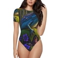 thumbnail image 1 of Balery Cute Blue Frog Body de cuello redondo de manga corta para mujer Tops de manga corta Tops básicos-XX-Large, 1 of 7