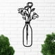 thumbnail image 1 of Arte de pared de metal, Qmetalart Flor en jarrón Decoraciones de pared para sala de estar, cocina, dormitorio, baño, decoración de pared para el hogar, regalo de inauguración de la casa, 1 of 7