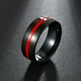 thumbnail image 1 of EGNMCR Rings Couple Ring Wood Grain Titanium Steel Heart Three Layer Ring Ring Set Ring ring, 1 of 1