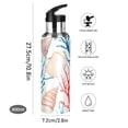 thumbnail image 5 of ALAZA Watercolor Seashell Coral Water Bottle Insulated Flask Stainless Steel Straw Lid 20 oz, 5 of 6