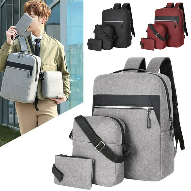 Mochila de Moda de Tres Piezas Xihbxyly con Carga USB para Ordenador Portátil