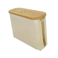 thumbnail image 4 of Cesta para papel higiénico con tapa de bambú, multifuncional, ahorra espacio. beige blanco, 4 of 9