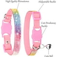 thumbnail image 3 of Minzimin Cat Collars for Girl Cats, Bling Kitten Collar with Bell, Cute Cat Collar with Bells, Pink Cat Collar, Rhinestone Cat Collar., 3 of 7
