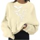 thumbnail image 1 of Halloween Mujer Moda Casual Estampado Cuello Redondo Suelto Manga Larga Tops Cortos Blusa Sin Capucha Sudaderas Pompotops FGAJ19972, 1 of 5