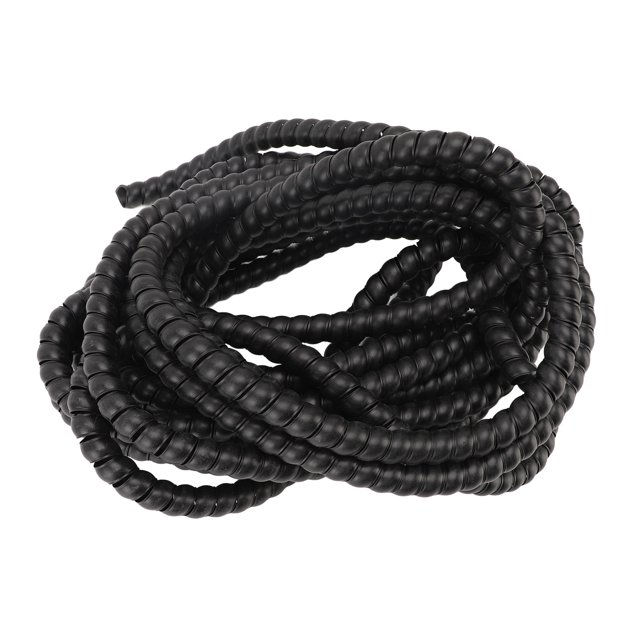 High Pressure Hose Protective Cover Spiral Wrapping Sleeve Protector for 16mm Outer Diameter Hose Black