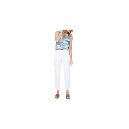 NYDJ Womens Denim Mid-Rise Straight Leg Jeans