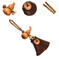 thumbnail image 6 of JISADER Car Pendant Gourd Statue Beaded Universal Wooden Car Mirror Interior Pendant brown, 6 of 9