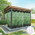 thumbnail image 6 of Outdoor Curtains for Patio Waterproof, Green Geometric Outdoor Privacy Panels Grommet, Ombre Modern Abstract Art Blackout Outside Curtains for Porch/Cabana/Pergola/Gazebo 54"x84", 1 Panel, 6 of 8