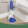 thumbnail image 6 of Eyliden Toilet Brush and Plunger Set for Toilet Cleaning, Brush with Base, Blue, 2 Count, 6 of 7